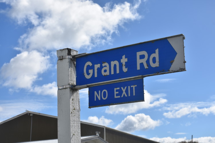 Grant Road Sign