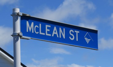 McLean Street sign (2025). Rachel Sonius. Word on the Street image collection.