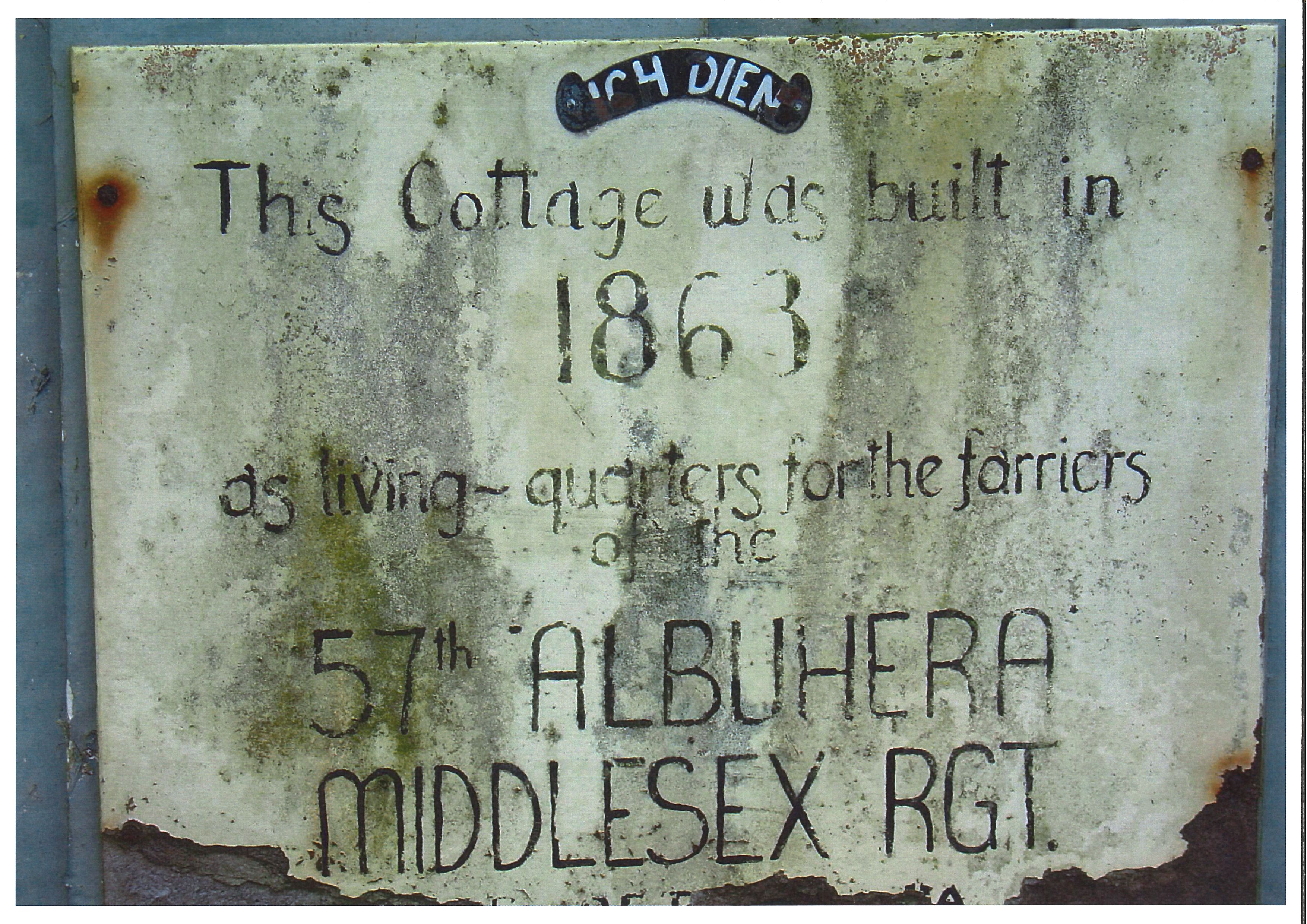 Albuhera Cottage Sign On Upper Kahui Road