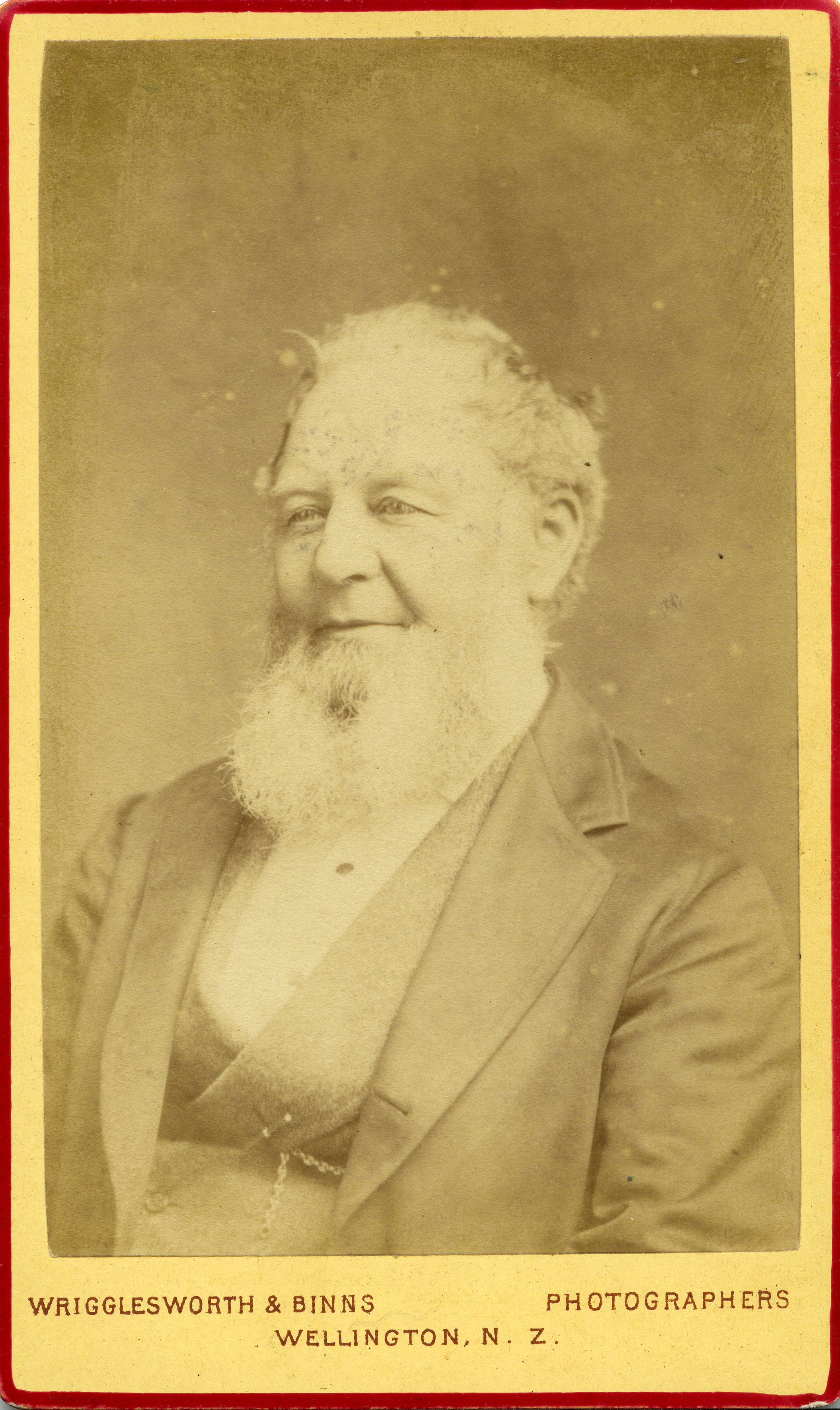 Frederic Alonzo Carrington (1860s-1870s). Wrigglesworth and Binns. Collection of Puke Ariki (PHO2006-279).