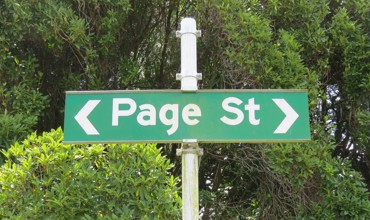 Page Street sign (2024). Rachel Sonius. Word on the Street image collection.