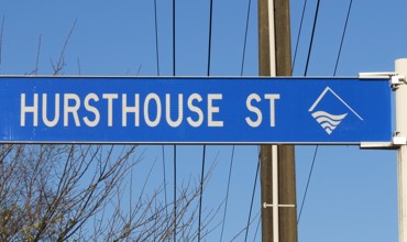 Hursthouse Street sign (2024). Rachel Sonius. Word on the Street image collection.