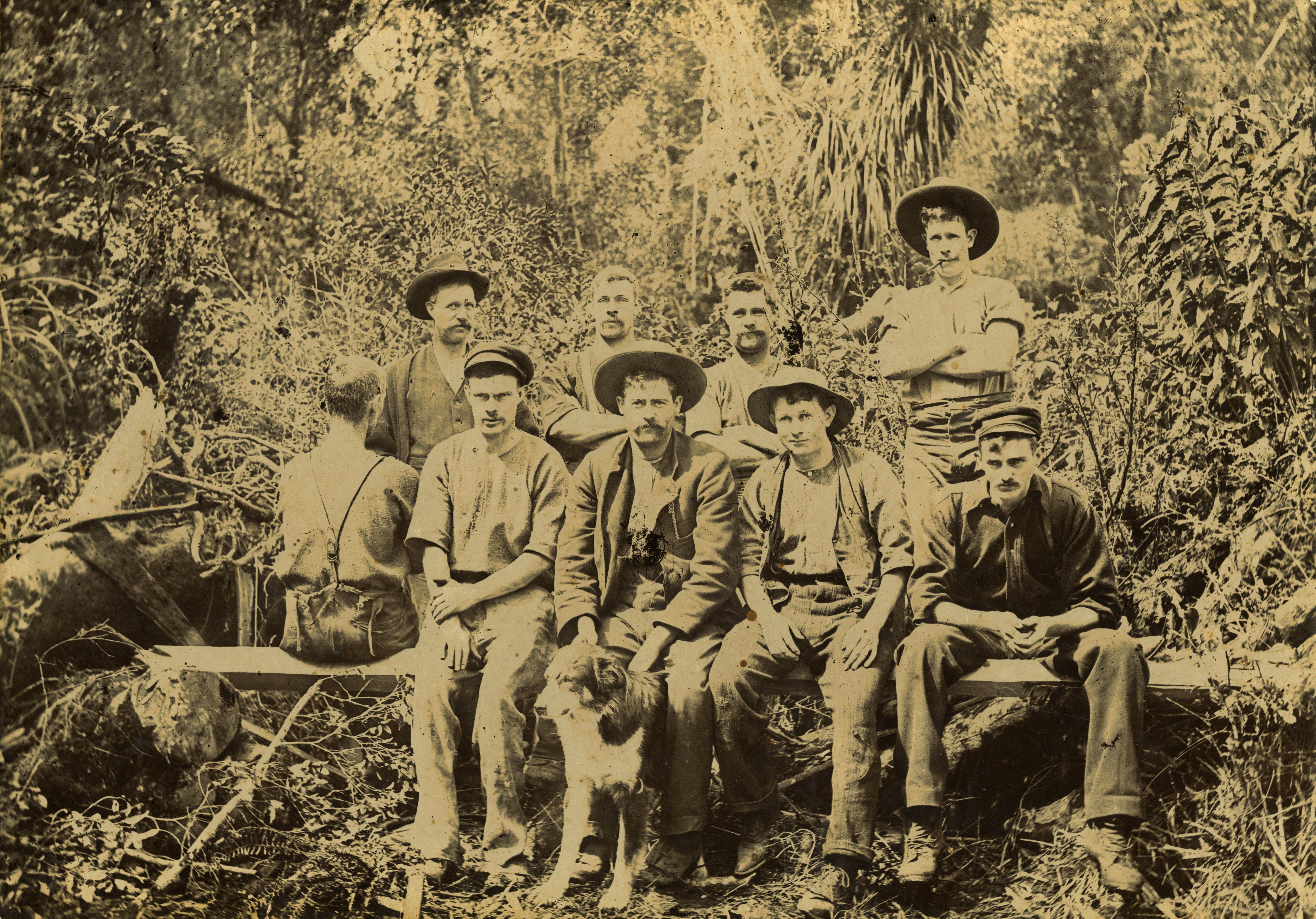 Staff of Rothery's Kahui Sawmill (undated). Unknown photographer. Collection of Puke Ariki (PHO2013-0066).